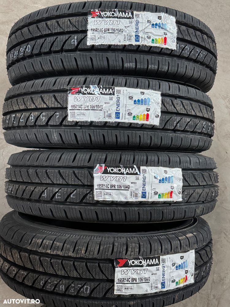 Vând 4 anvelope 195R14c Yokohama de iarnă noi - 1