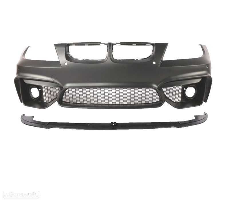 PARA-CHOQUES BMW SERIE 3 E90 E91 05-08 LOOK M4 PDC GRELHAS NEVOEIRO + SPOILER LIP - 2
