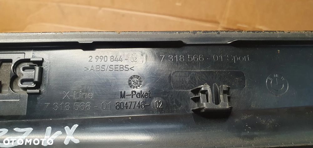 Listwa listwy nakładki progowe lewa prawa przód M-pakiet BMW X1 E84 7318567 - 8