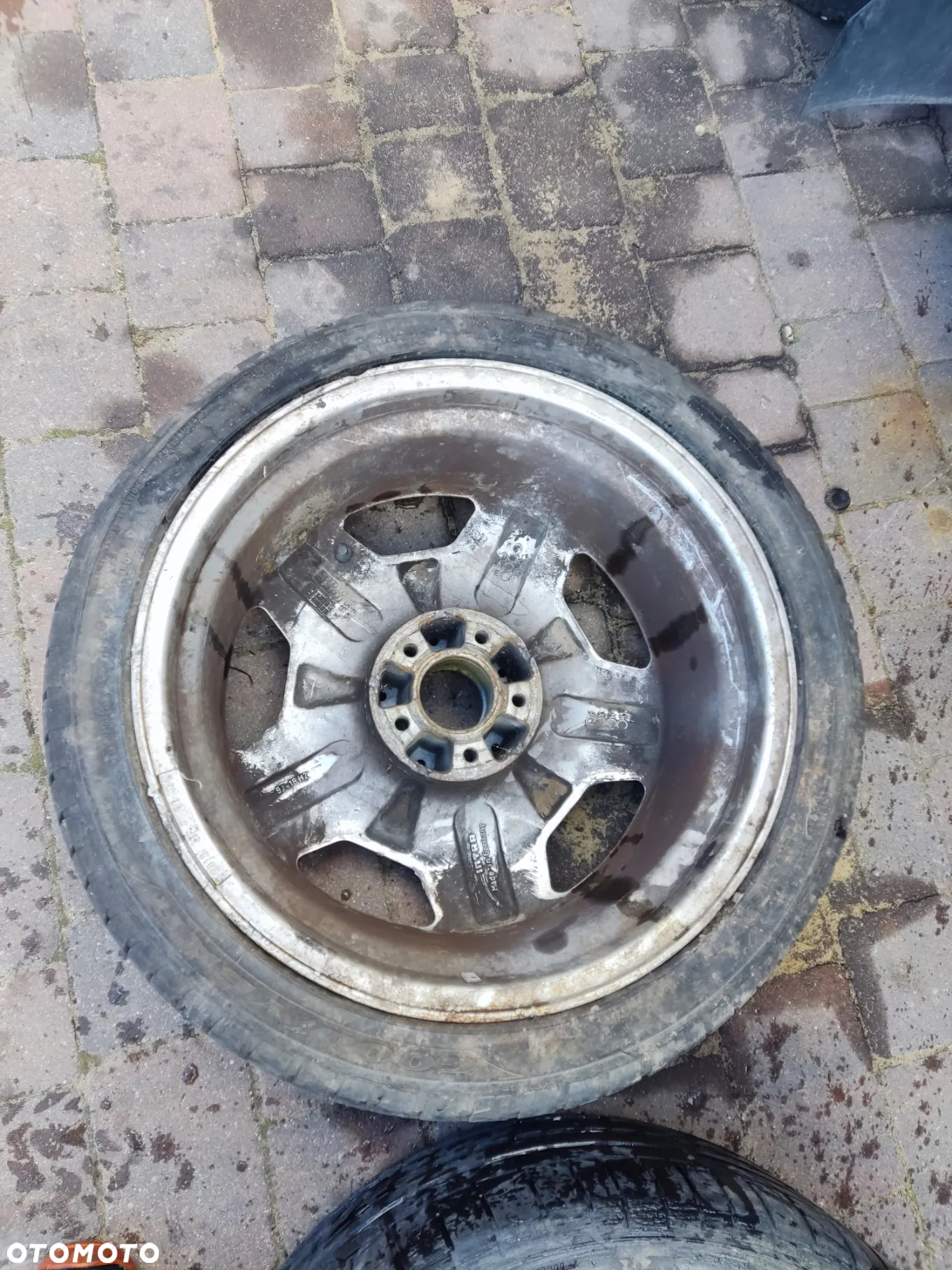 Mercedes R129 SL Felgi 18'' komplet 4 sztuki Monoblock AMG 8j/18 h2 oryginał uszkodzone - 4