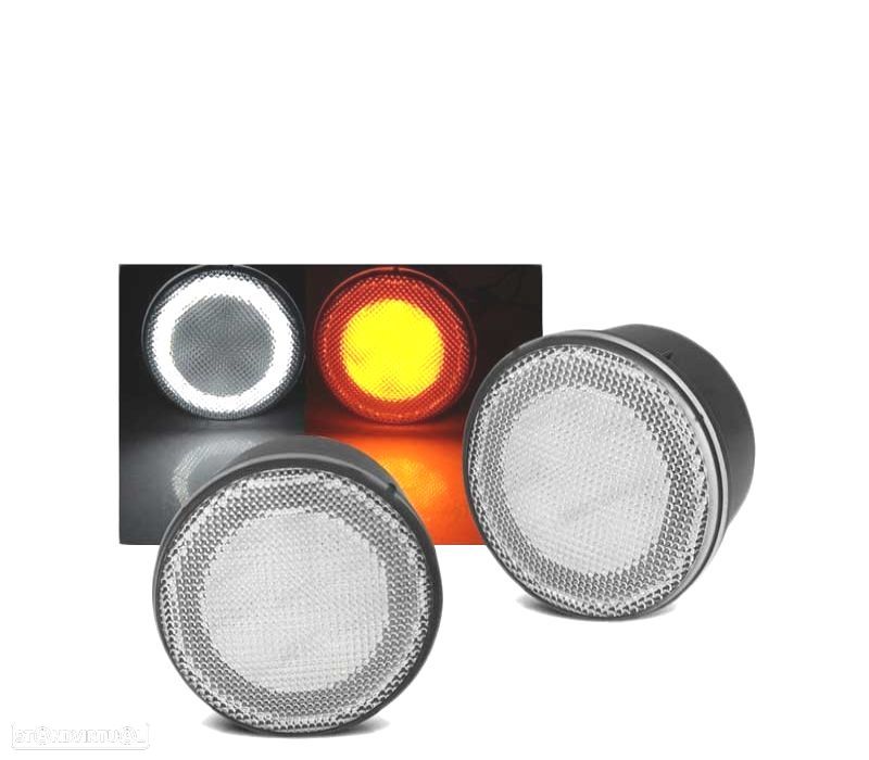 PISCAS FRONTAIS LED JEEP WRANGLER JK 07-18 BRANCO - 1
