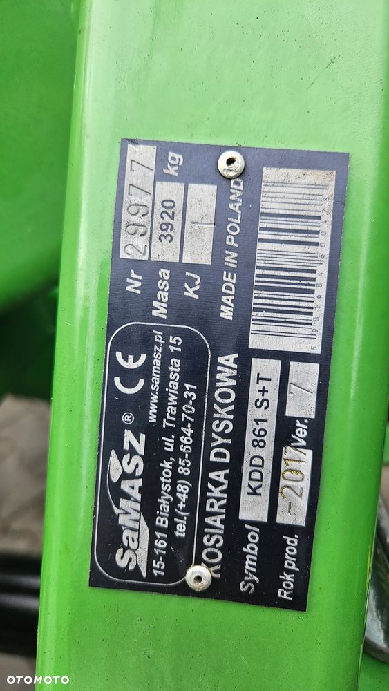 SaMasz KDD 861 S+T Kosiarka Dyskowa Motyl z taśmami  w Zestawie z Czołową kosiarką KDF 340 S - 12
