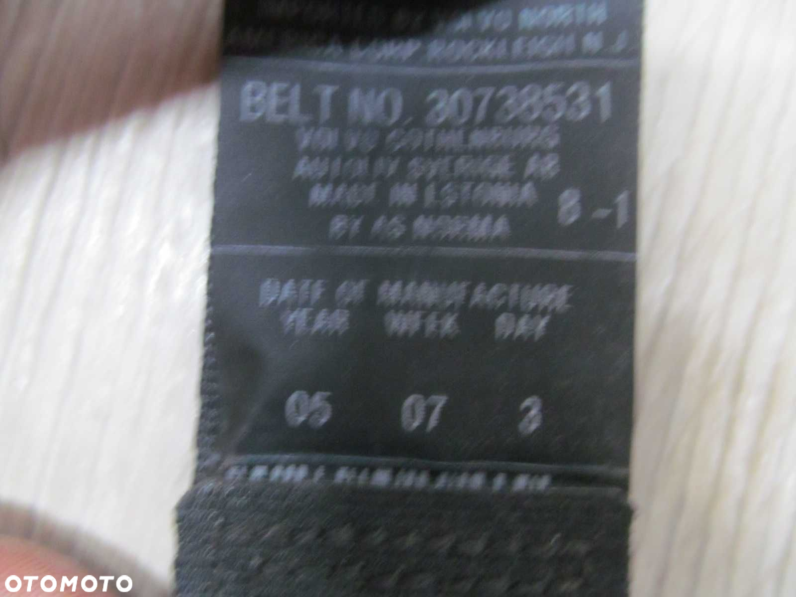 VOLVO S60 LIFT 04-10 PAS BEZPIECZENSTWA TYL SRODKOWY 30738531 - 5