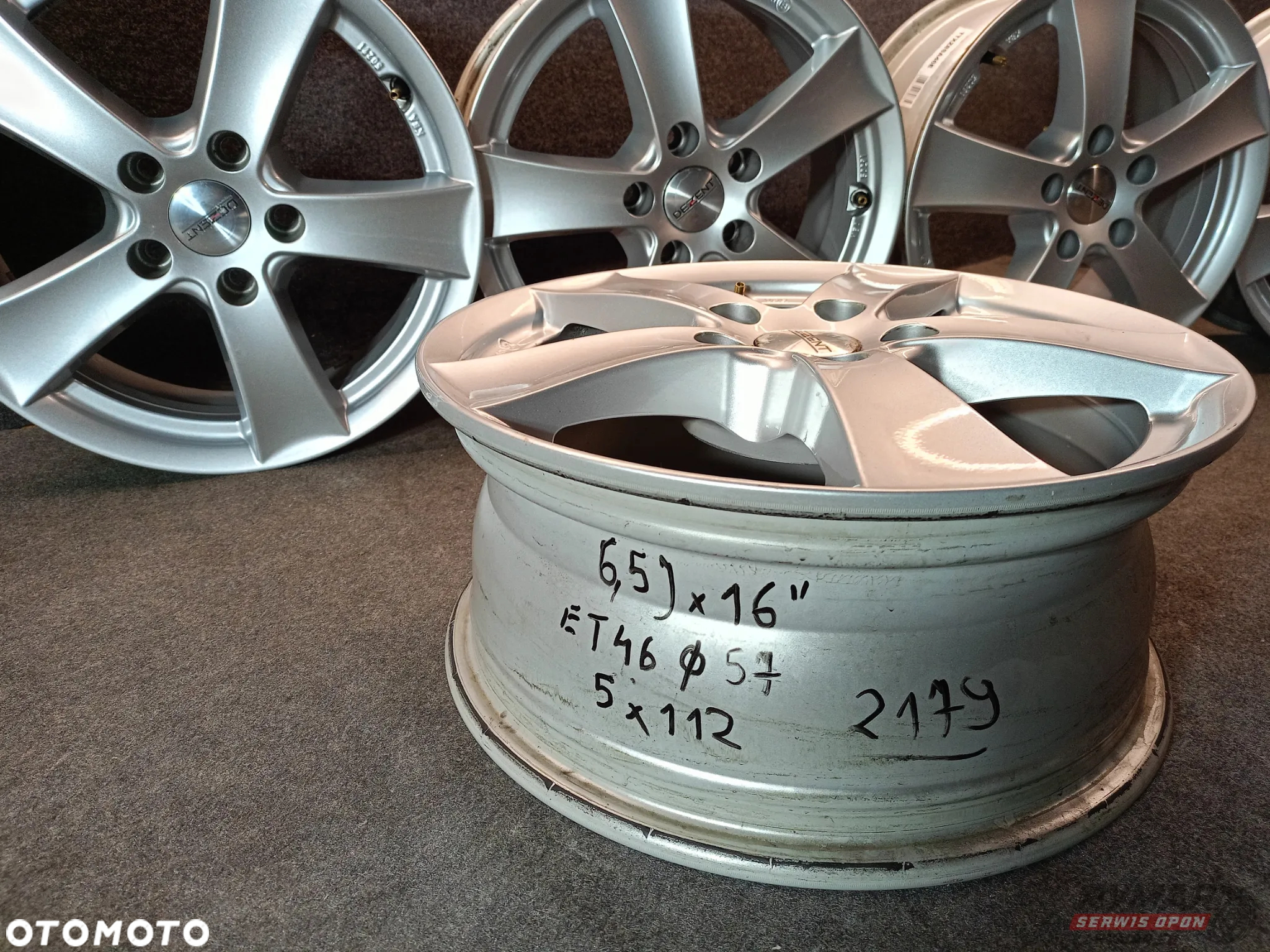 ŚLĄSK ALUFELGI 6.5X16" 5x112 ET46 AUDI VW SEAT SKODA KOMPLET - 6