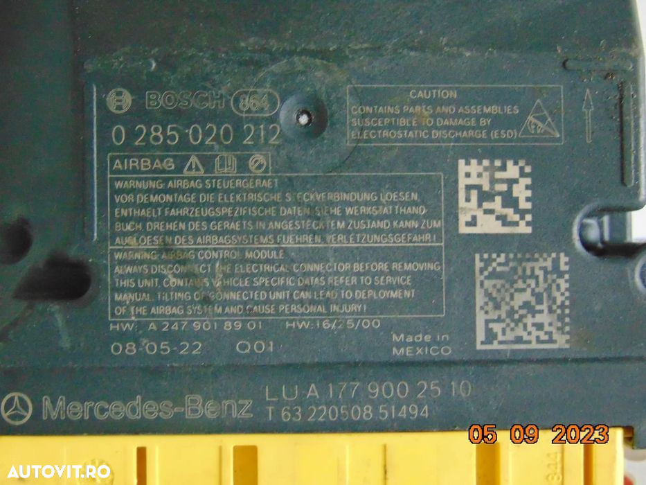 Modul airbag Mercedes GLB x247 w177 w247 - 3