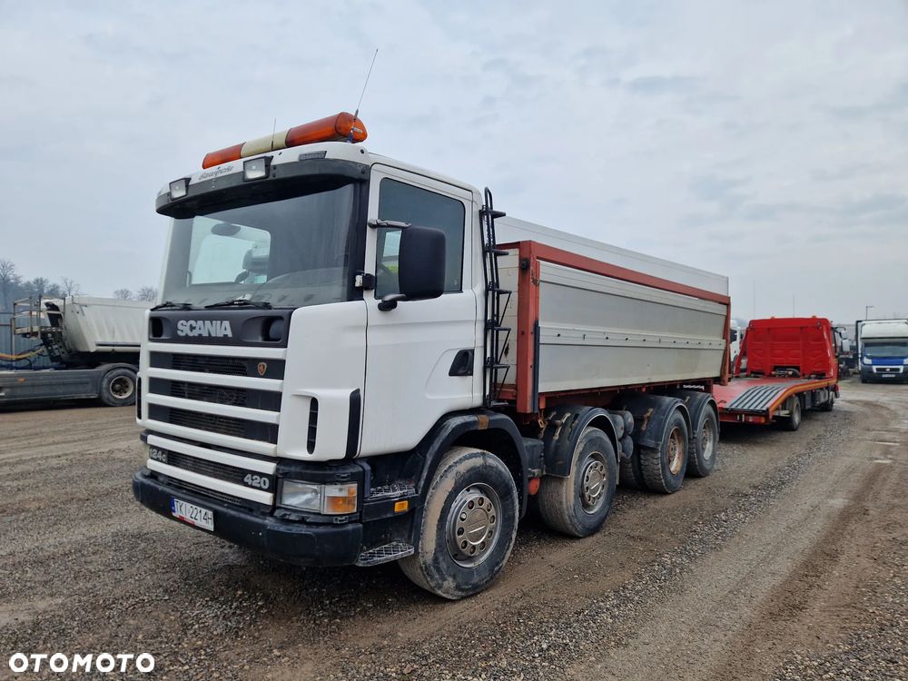 Scania NETTO 84000ZŁ 124c 420 8x4 hydroburty lewa i tył waga 13700kg - 2