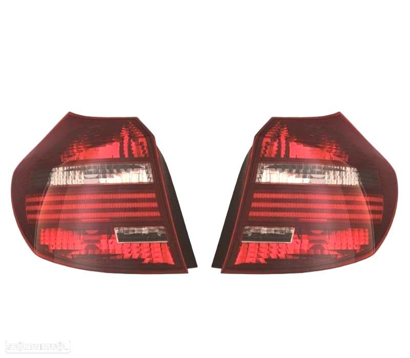 FAROLINS BMW E87 E81 VERMELHO ESCURECIDO - 1