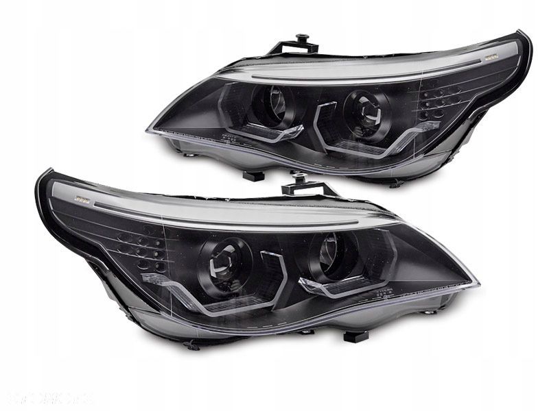 Reflektor Lampa kpl Ringi Angel Eyes Led 3D Neon Tuning Bmw 5 e60 e61 03-07 - 2