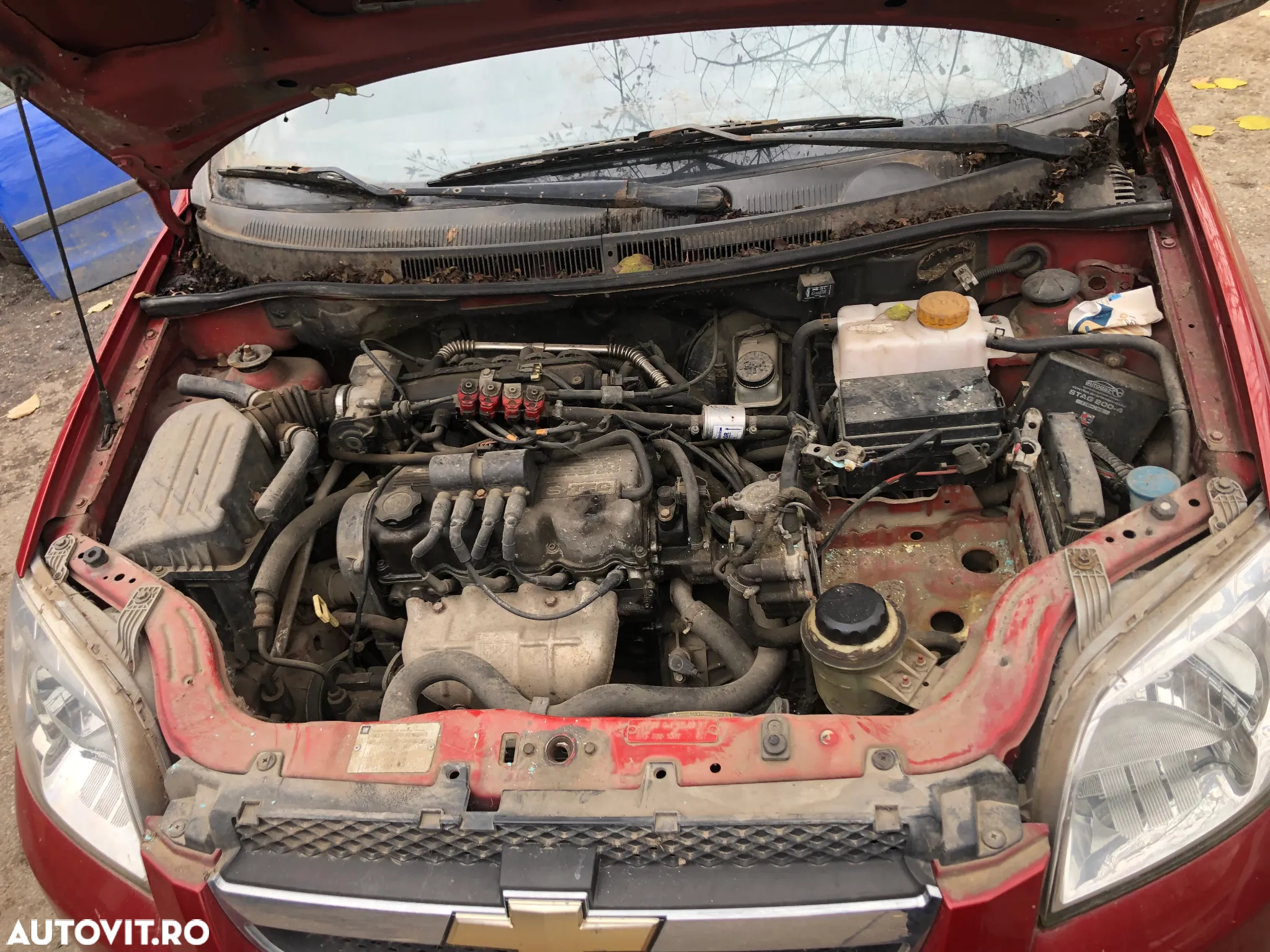 Dezmembrez Chevrolet Aveo 1.2 benzina visiniu rosu 2008 - 3
