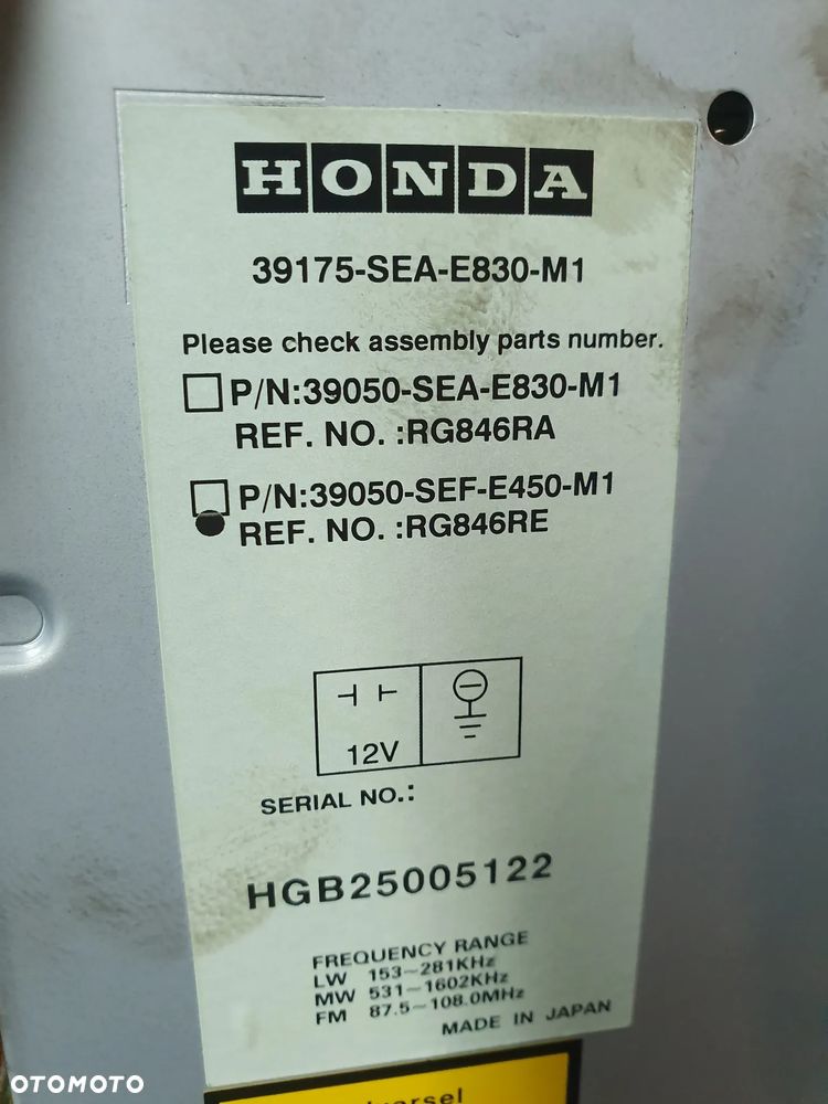 Radio NAWIGACJA Honda ACCORD VII 39175-SEA-E830-M1 Stacja multimedialna - 6