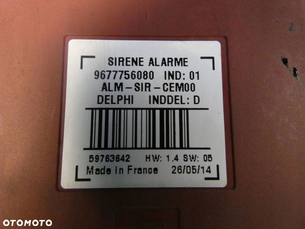 PEUGEOT 308 II T9 3008 C4 PICASSO SYRENA ALARMU - 3