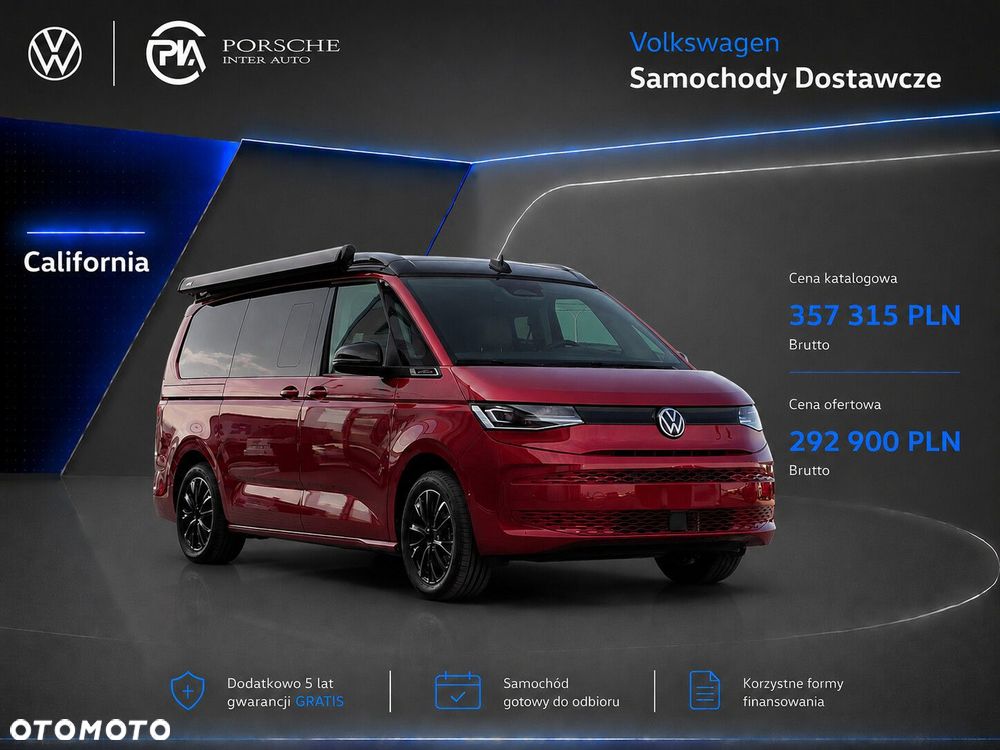 Volkswagen california Nowa California Beach silnik: 2,0 l TSI OPF 204 KM / skrzynia biegów: 7-biegowa DSG rozstaw osi: 3124 mm - 1
