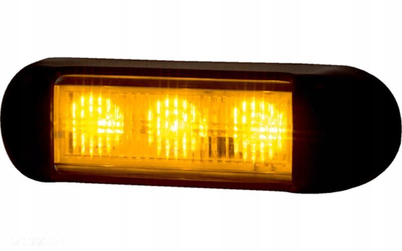 LAMPA OSTRZEGAWCZA BŁYSKOWA KOGUT LED POMARAŃCZOWY 12/24V POLSKI PRODUKT - 2