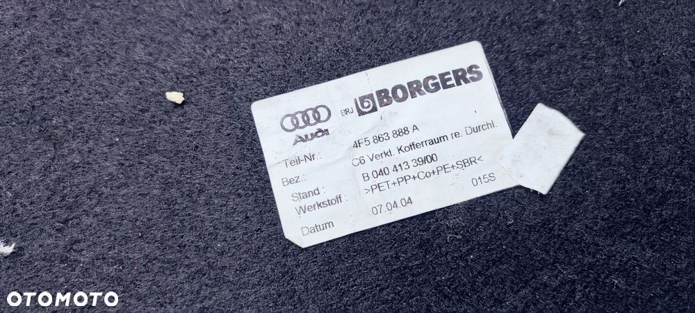 BOCZEK BAGAŻNIKA PRAWY AUDI A6 C6 SEDAN 4F5863888A - 6