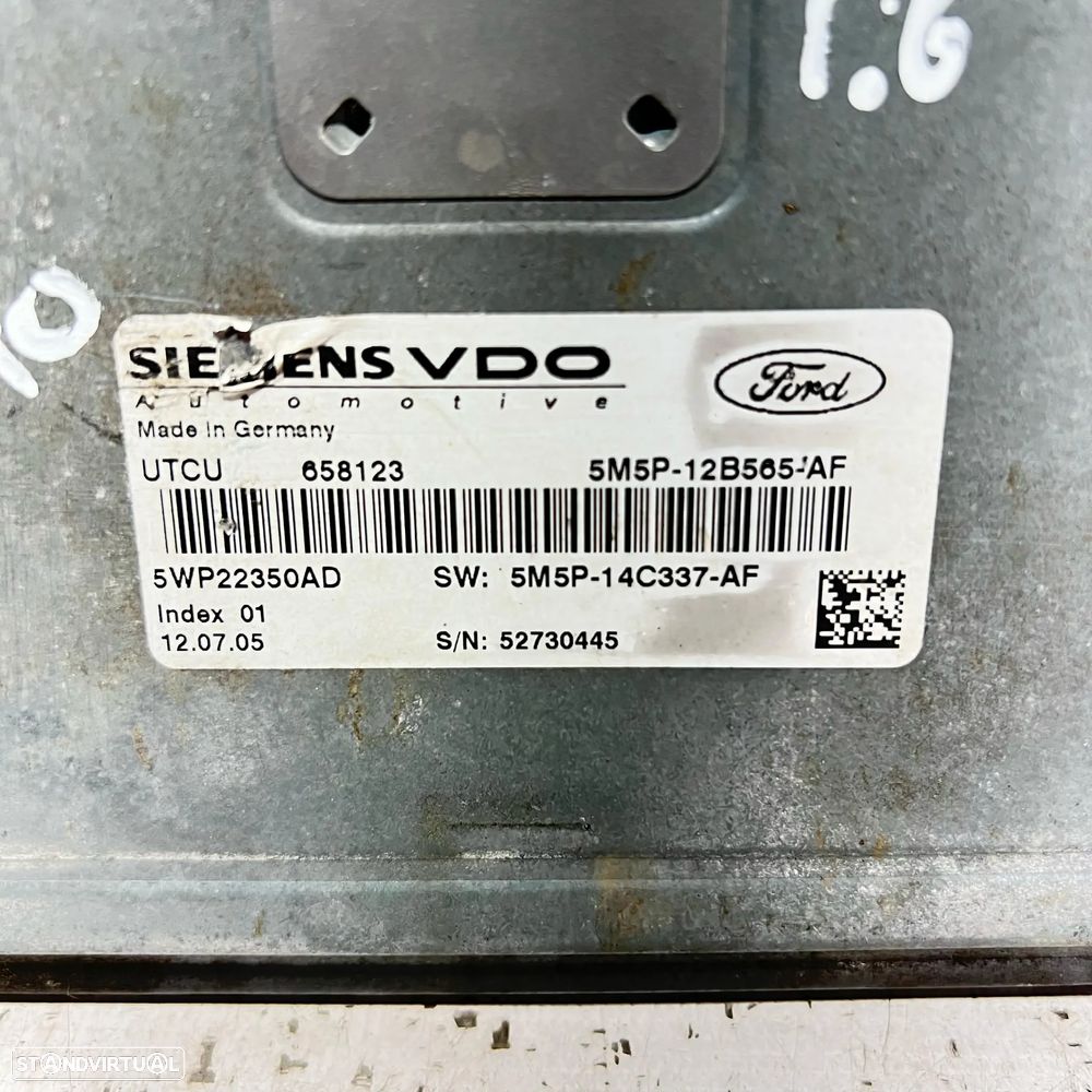 .Centralina Original Caixa Velocidades Siemens Ford 5M5P-12B565-AF / 5WP22350AD - 1