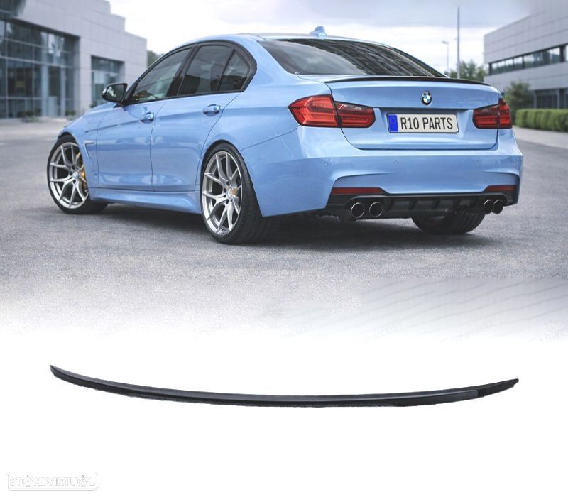 AILERON LIP SPOILER TRASEIRO BMW F30 LOOK M PERFORMANCE PRETO BRILHANTE - 1