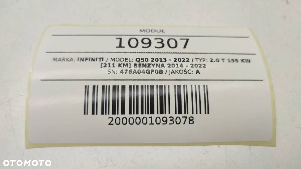 MODUŁ STEROWNIK INFINITI Q50 476A0 4GF0B - 4