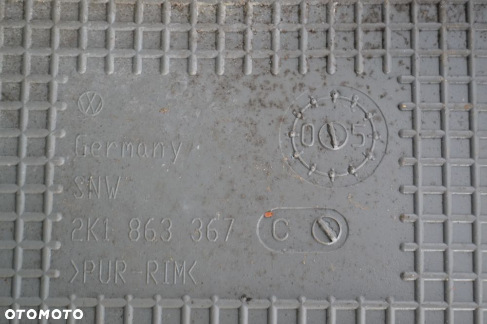 VW CADDY 04-15 DYWAN WYKŁADZINA GUMOWA PRZÓD PRZEDNIA SZARA 2K1863367C - 5