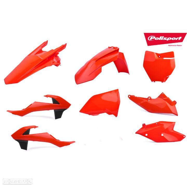 kit plasticos polisport laranja fluor ktm sx 125 / 250 / 350 / 450 - 1