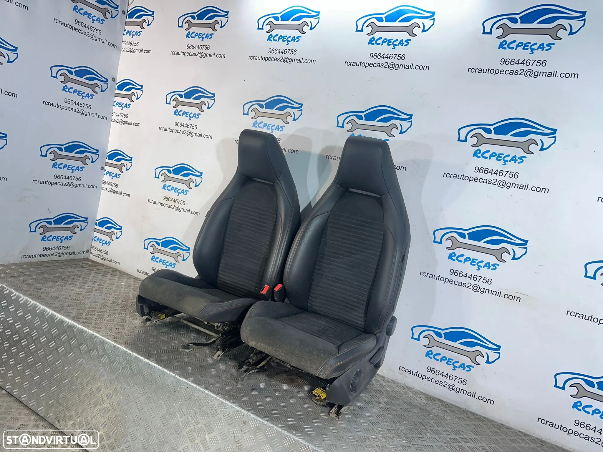 .Conjunto Bancos Pele Alcantra Frente Frontais Tras Traseiros Originais AMG Mercedes-Benz Classe A W176 2013–2018 - 4