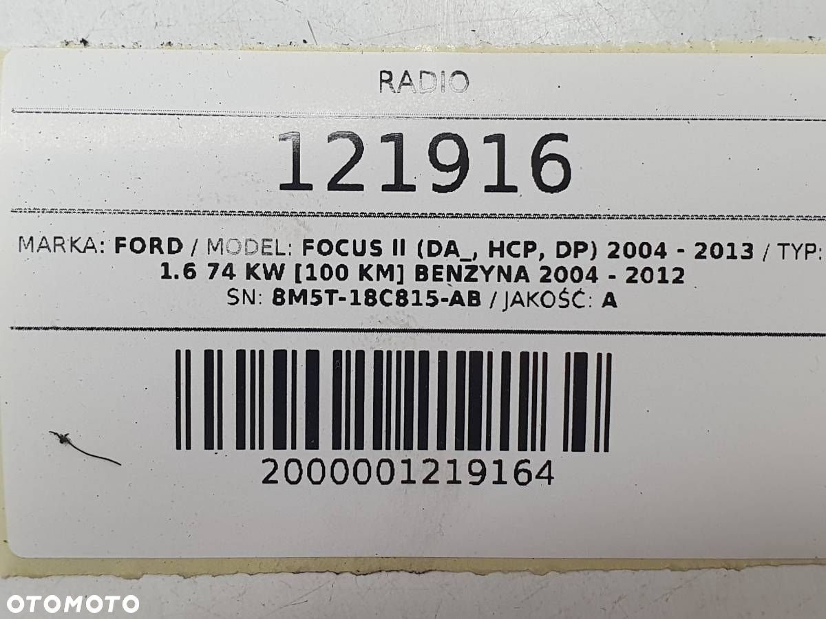 RADIO ODTWARZACZ CD FORD FOCUS MK2 8M5T-18C815-AB - 11