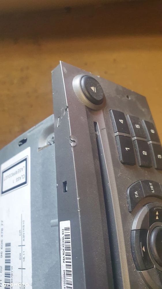 PEUGEOT 407 RADIO CD BLAUPUNKT RD4  9660647877 - 6