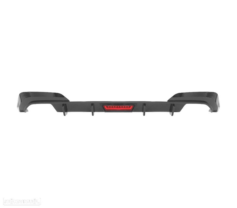 DIFUSOR BMW G20 19-22 ASPECTO M PERFORMANCE PRETO BRILHANTE + LUZ DE TRAVAGEM - 3