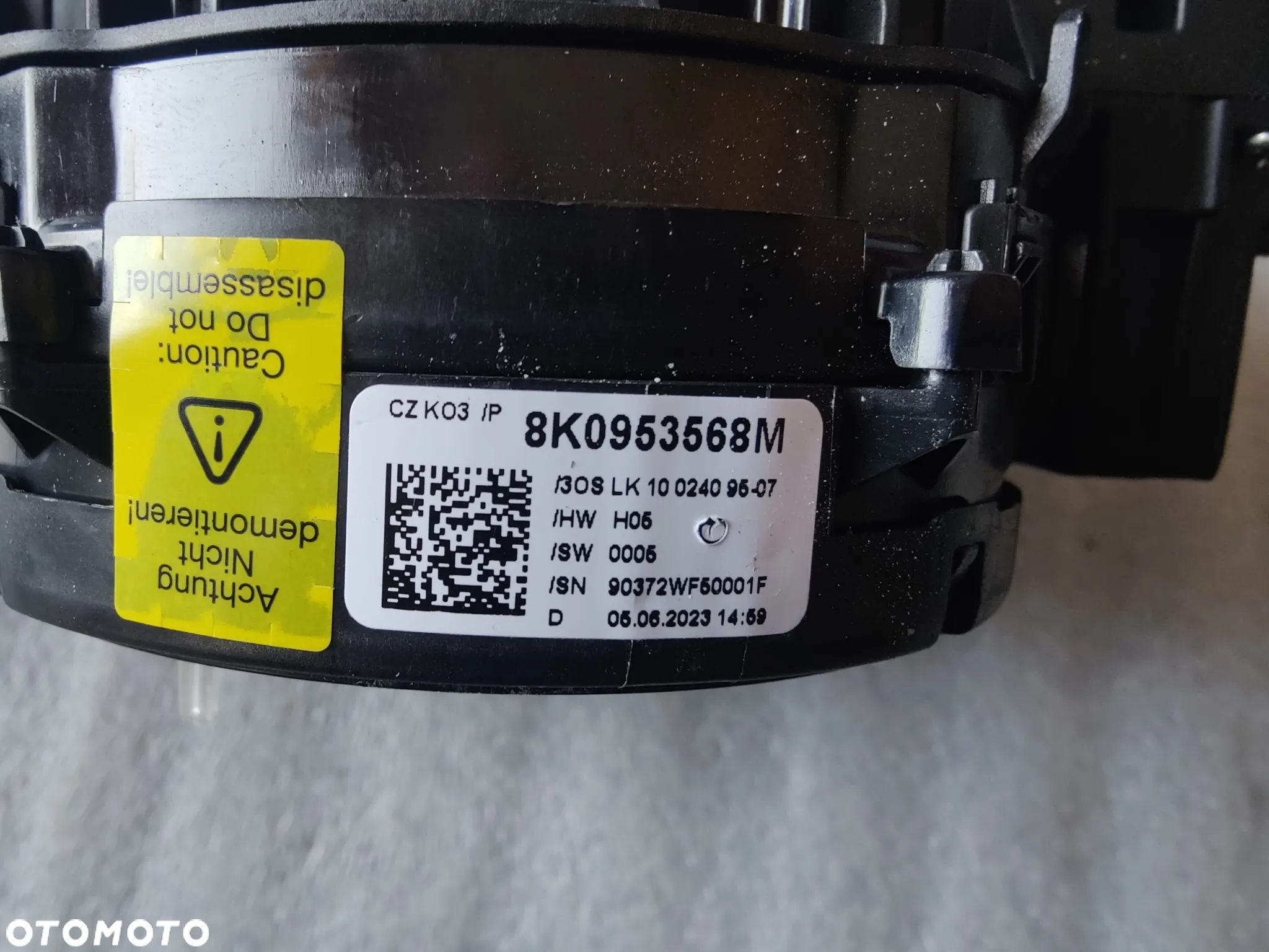 MANETKA MANETKI KIERUNKOWSKAZÓW TAŚMA AIRBAG AUDI Q5 8R 4G8953502AL - 6