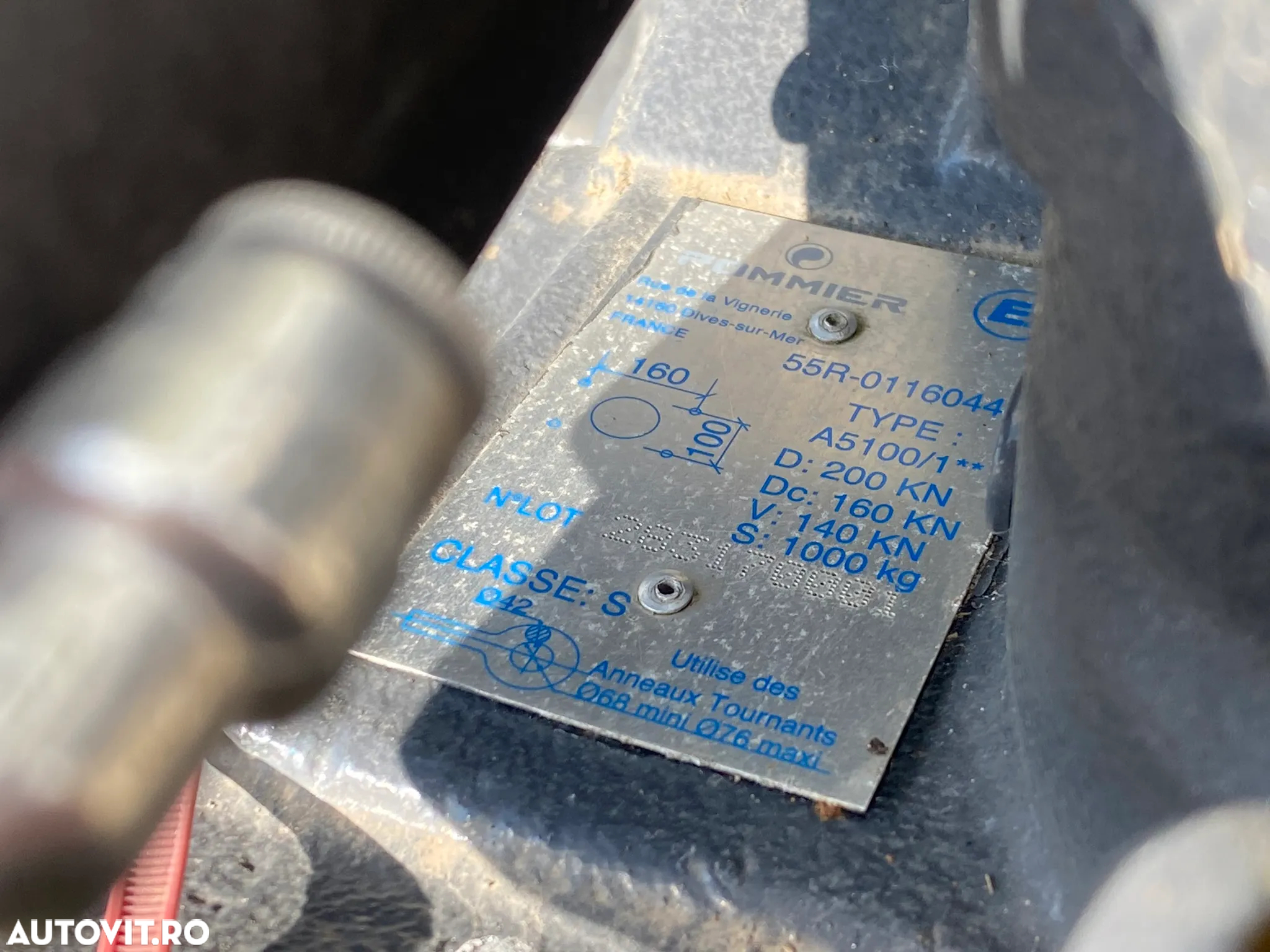 Cupla Remorcare cu actionare pneumatica ROMMIER TYPE A5100/1 Fi 42 CLASSA S FRANTA - 4