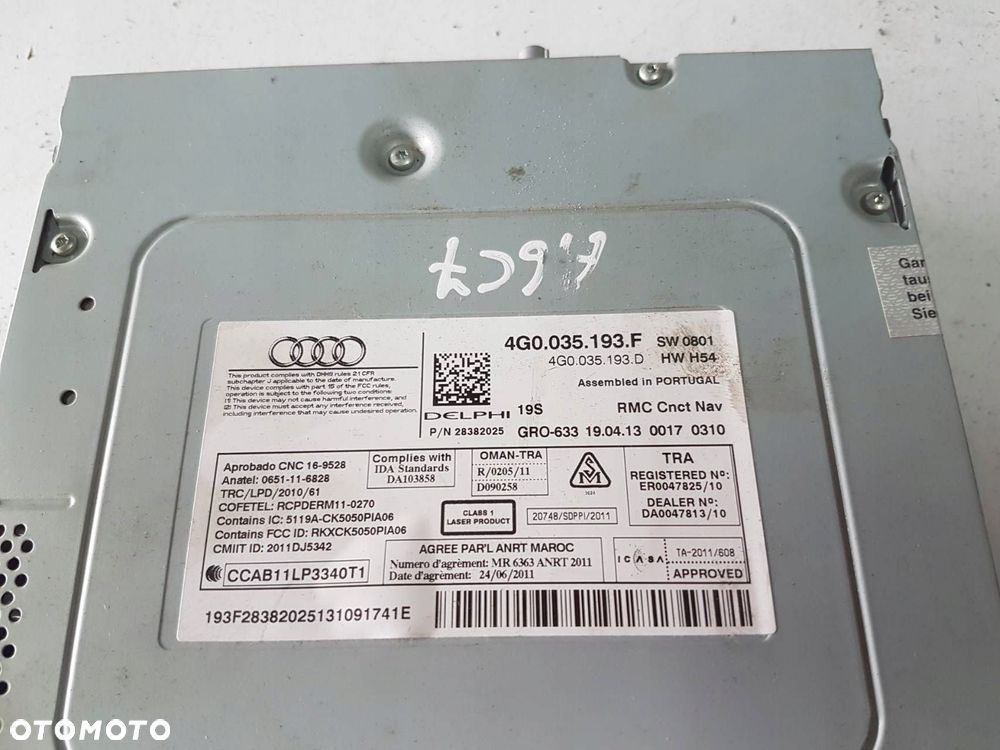 AUDI A6 C7 4G 10-14r NAWIGACJA CZYTNIK KART SD 4G0035193F - 3