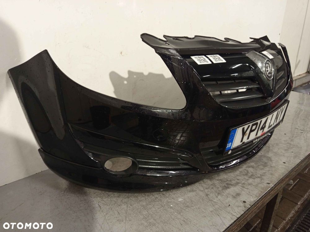 ^ ZDERZAK PRZÓD PRZEDNI OPEL CORSA D Z20R CZARNY HALOGENY DOKŁADKA ! - 3