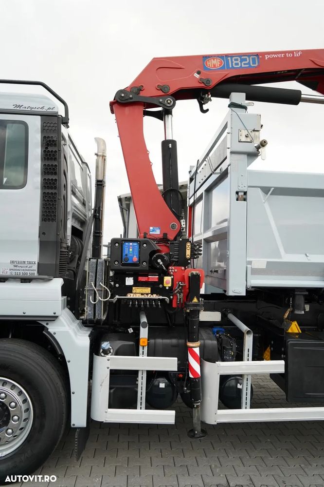 MAN TGS 33.360 / 6x4 / BASCULĂ + HDS HMF 1820 K-RC / extensie 10m / HIDRODECKER / GRAPPER / NAVI / MANUAL / IMPORTAT - - 20