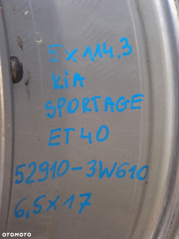 FELGA ALUMINIOWA KIA SPORTAGE 6,5JX17 ET 40 5X114,3 52910-3W610  1 SZTUKA - 3