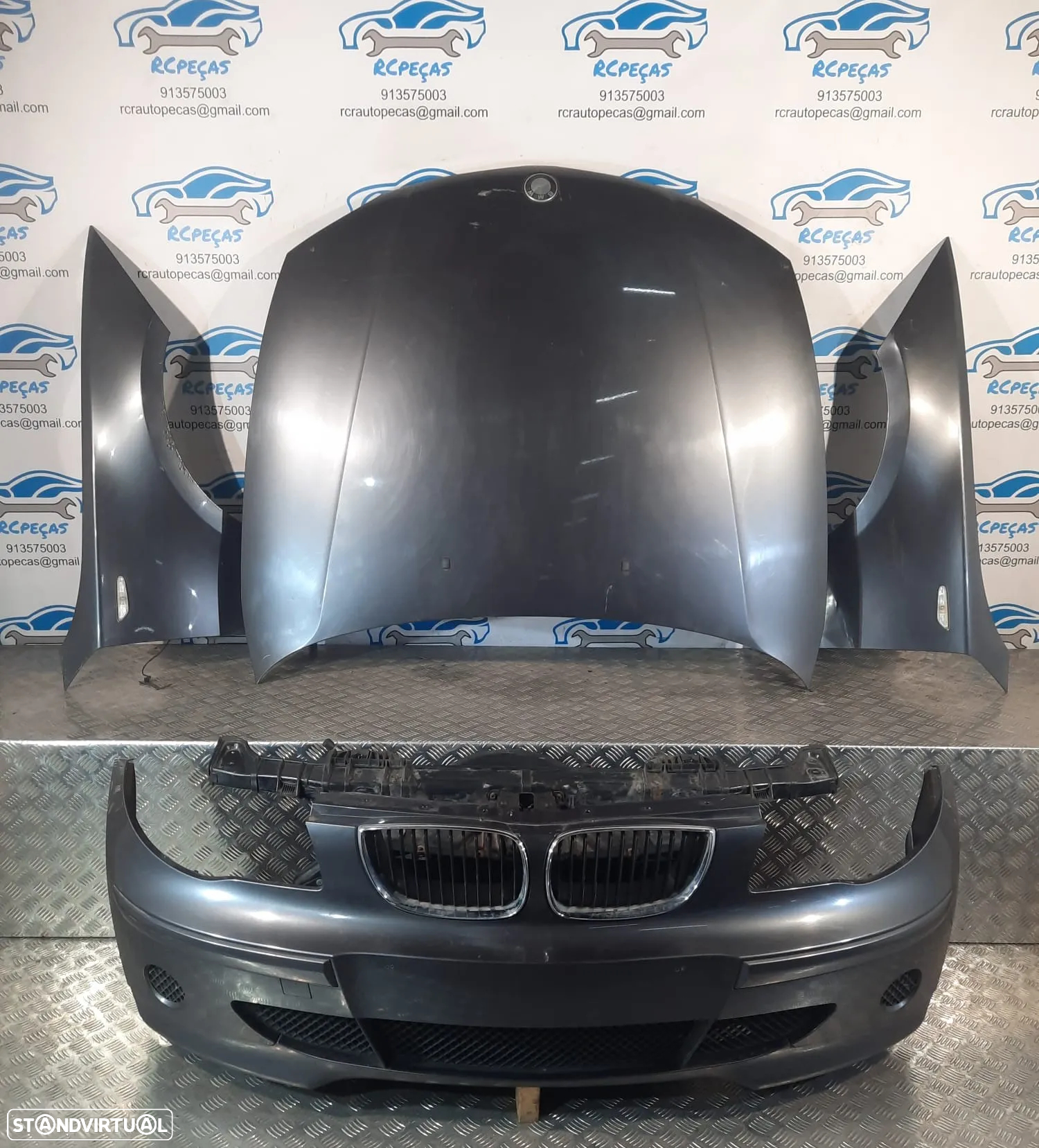 FRENTE COMPLETA BMW SERIE 1 E87 E81 PRE LCI PRE-LCI CAPOT PARACHOQUES GUARDA-LAMAS OTICAS RADIADOR VENTILADOR FRENTE FIBRA REFORÇO - 11