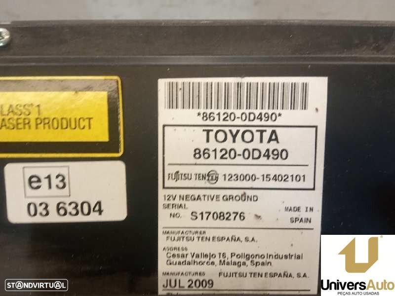 SISTEMA AUDIO / RADIO CD TOYOTA YARIS 2009 -861200D490 - 4