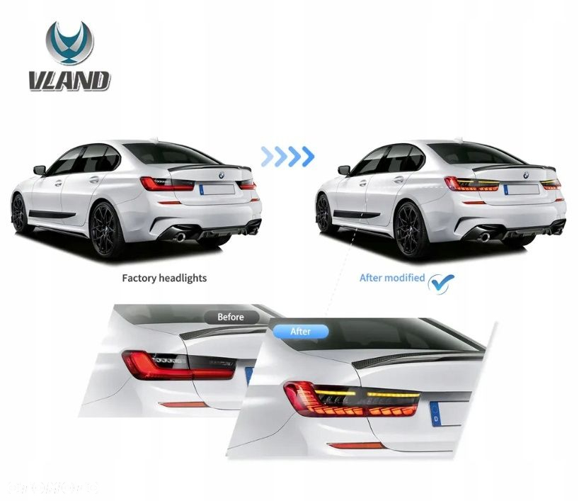 Lampy tyl ne kpl Vland Full Led Neon Oled Tuning Bmw 3 g20 g80 2019-2024 - 10