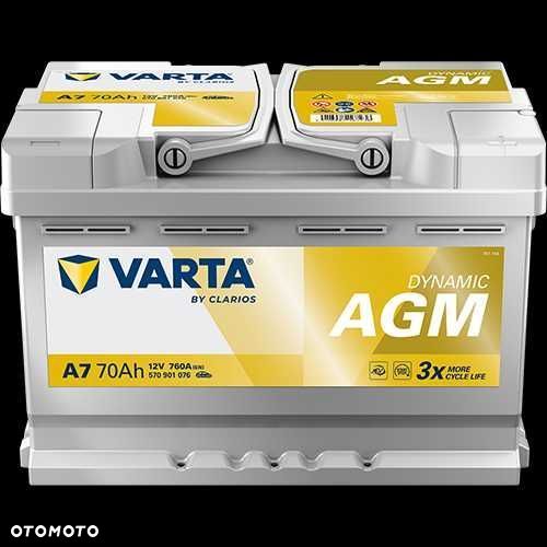 Akumulator VARTA AGM START&STOP A7 70Ah 760A (dawna E39) - 1