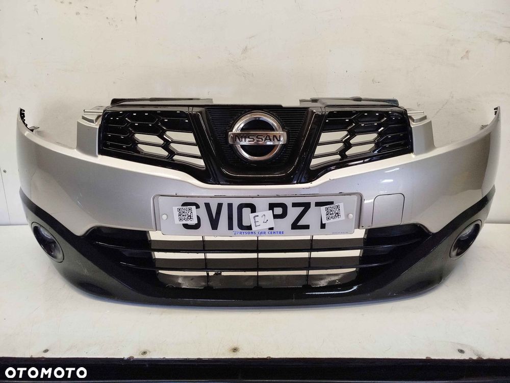 + ZDERZAK PRZÓD PRZEDNI NISSAN QASHQAI J10 LIFT FL KY0 KY0G SREBRNY HALOGENY - 1