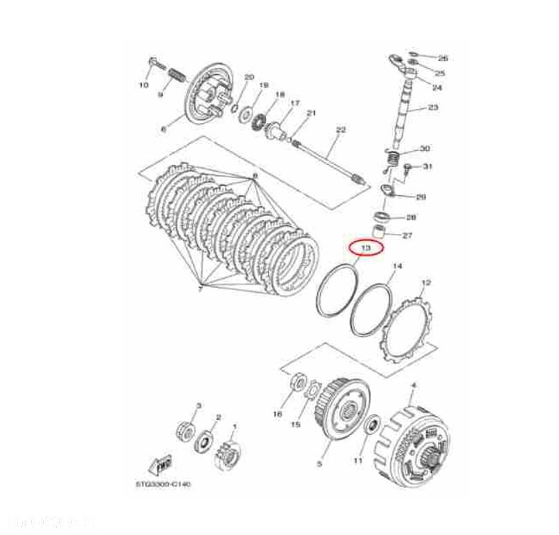 ELEMENT WYBIERANIA BIEGÓW YAMAHA 450 ORYGINAŁ - 1