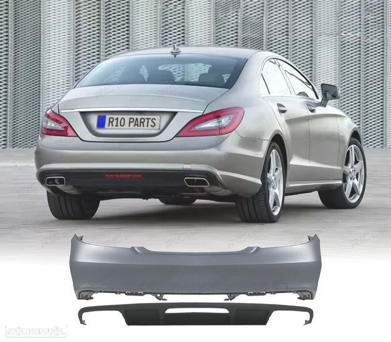 PARA-CHOQUES TRASEIRO MERCEDES CLASE CLS W218 11-14 LOOK AMG - 1