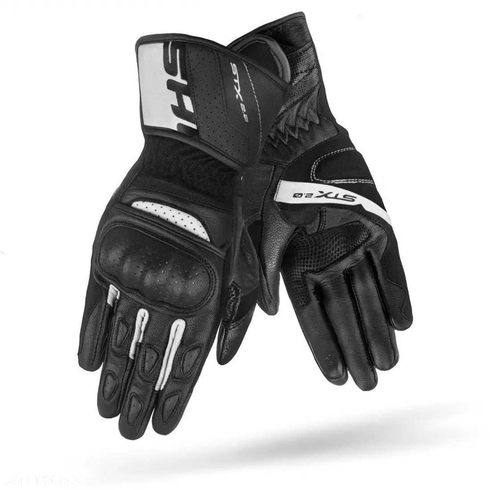 Skórzane rękawice motocyklowe męskie   MEN STX 2.0 RED/WHT/BLK - 3