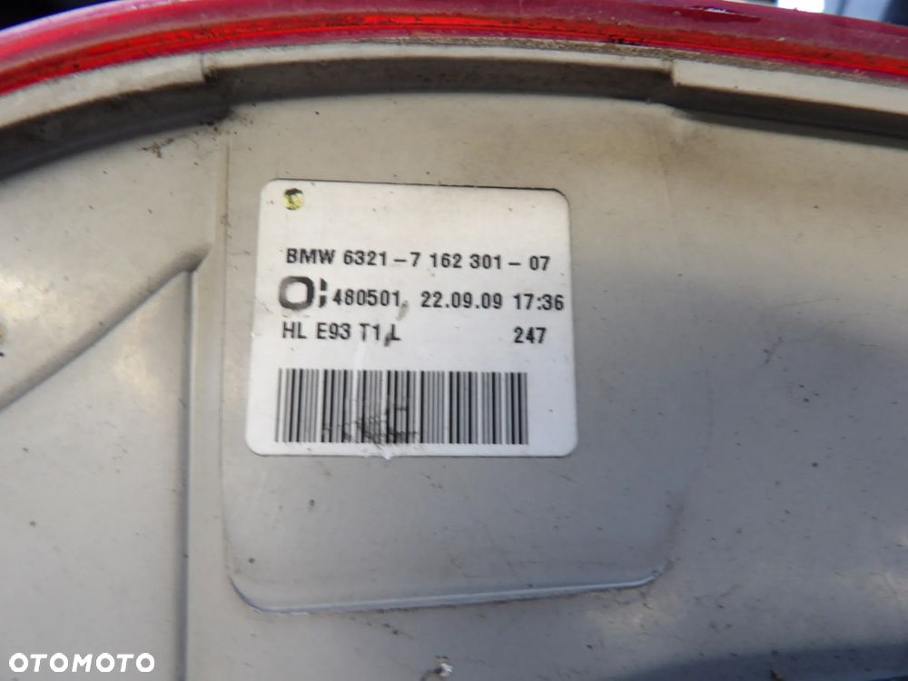 BMW - E93 - CABRIO - LAMPY TYLNE - PRAWA/LEWA - CENA ZA 1 SZT - 7162301  7162302 - 5