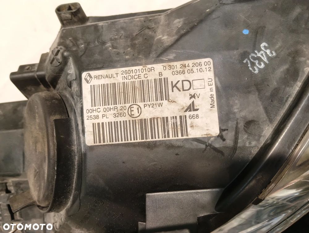 Renault Megane III KOMPLET LAMP ZW CIEMNE 260101010R - 8