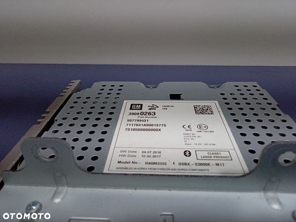 OPEL ASTRA J RADIO CD400 PLUS WYŚWIETLACZ PANEL KOMPLET 13444592 - 12