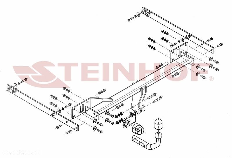 Hak Holowniczy + MODUŁ 7PIN do Mercedes-Benz E-Klasa W212 od 2009-2016 - 2