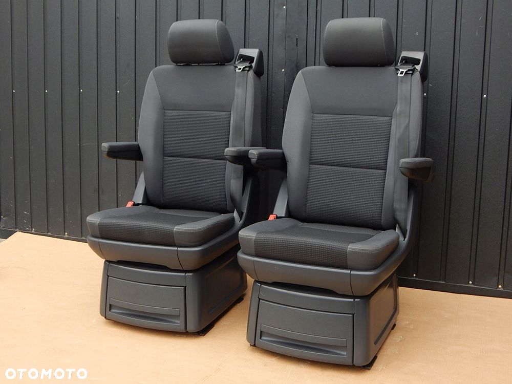 vw t5 lift t6 t6.1 multivan fotel nieobrotowy tył ii rząd team komplet - 2