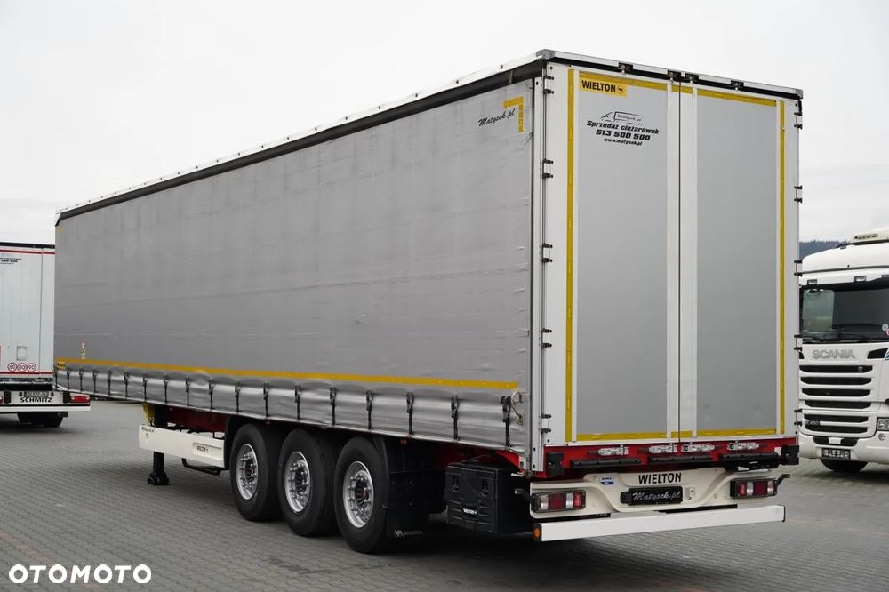 Wielton FIRANKA STANDARD / MULDA DO STALI - 9 M / OŚ PODNOSZONA / SAF / MAŁO UŻYWANA - 4