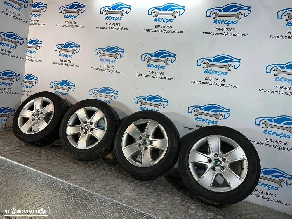 .Conjunto Jantes 16 Originais Skoda Octavia 6.5J ET50 5x112 1Z0601025T - 4