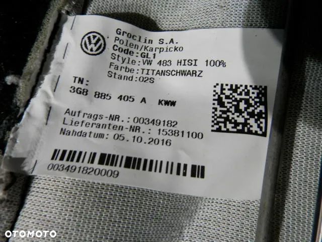 FOTEL FOTELE KANAPA SIEDZISKO TYLNEJ KANAPY POSZYCIE TAPICERKA SKÓRA ALCANTARA TITANSCHWARZ KWW VOLKSWAGEN ARTEON 3G8 ORYGINAŁ - 9