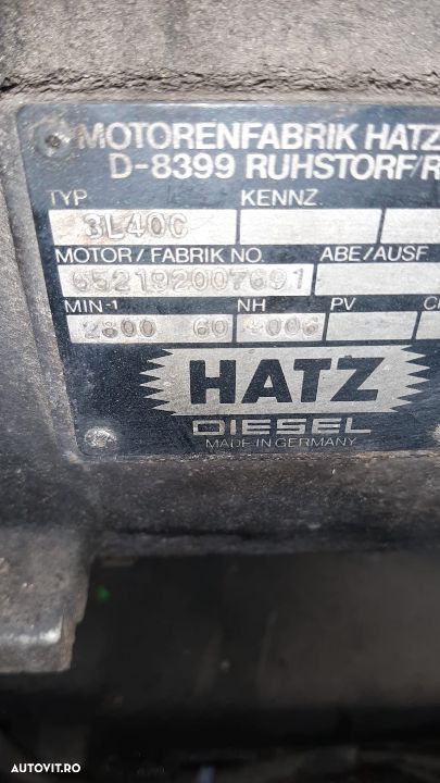 Motor HATZ  3 cilindri  typ. 3L40C - 1